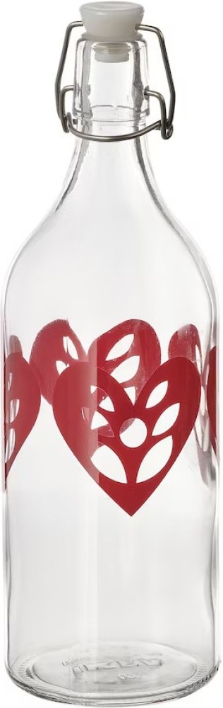 KORKEN Bottle-shaped jar with lid, clear glass, 47 oz - IKEA