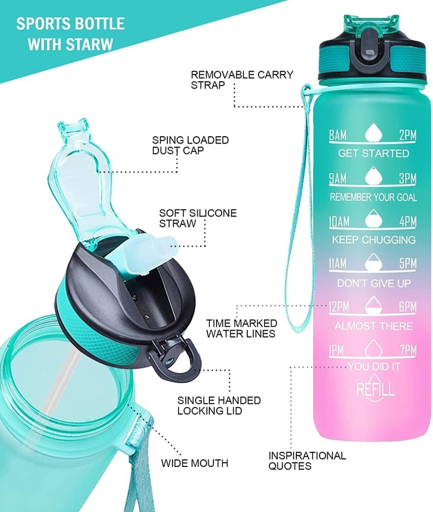 SBTs Sipper Bottle For Adults With Straw Non- Toxic1 Litre+ 1000ml