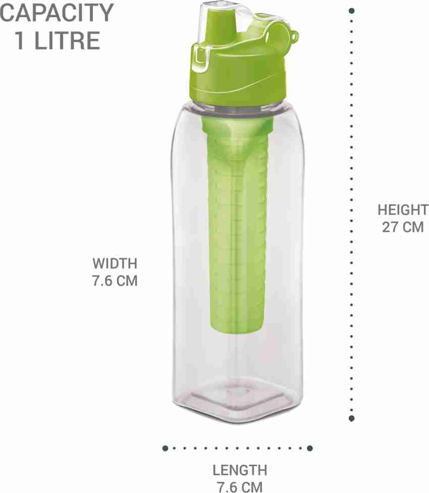 Milton Helix 1000 Pet Water Bottle, 1 Piece, 1 Litre, Green