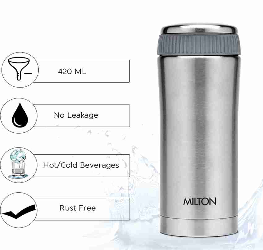 Beautiful Milton Thermosteel Hot and Cold Soup Flask 515 ml Silver