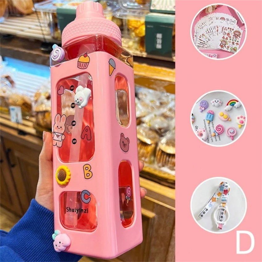 Kawaii Cute Pink Water Bottle For Kids And Adults