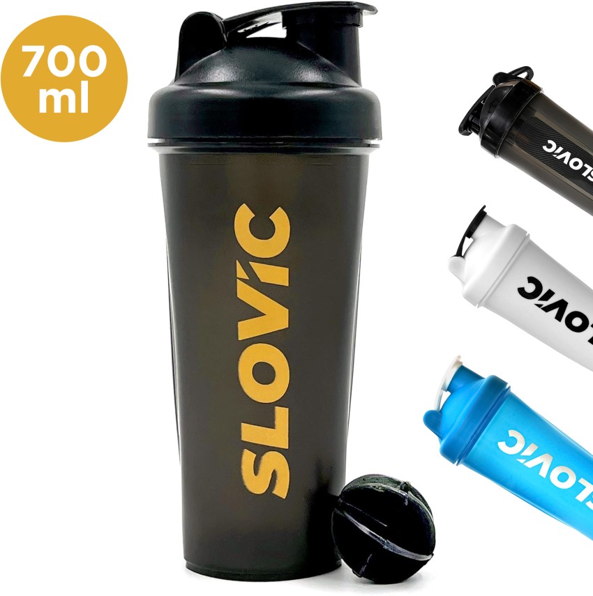 SLOVIC Shakers for Protein Shake, Plastic Free Gym Bottles for Men