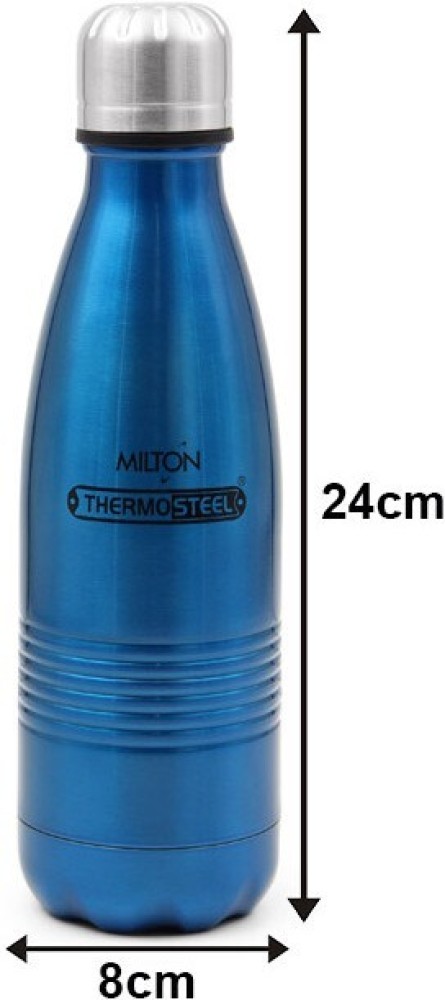 Milton Duo DLX 500 Thermosteel 24 Hours Hot and Cold Water Bottle, 1 Piece,  500 ml, Blue | Leak Proof | Office Bottle | Gym | Home | Kitchen | Hiking
