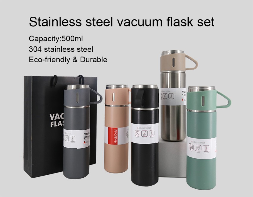 Stylish Solid Colored 304 Stainless Steel Vacuum Flask With