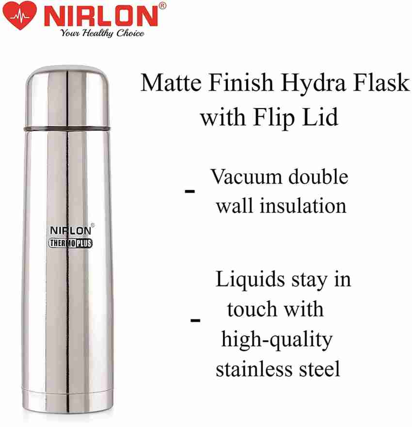 Buy NIRLON Stainless Steel Vacuum Insulated Double Wall Tea Coffee Mug  Thermos Flask Travel Mug/ Tumbler with Flip Lid Mesh Filter Hot and Cold,  500ml, Black Online at Best Prices in India 