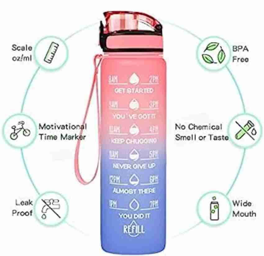 Sunvibe Motivational Water Bottle with Reminder Time Marker