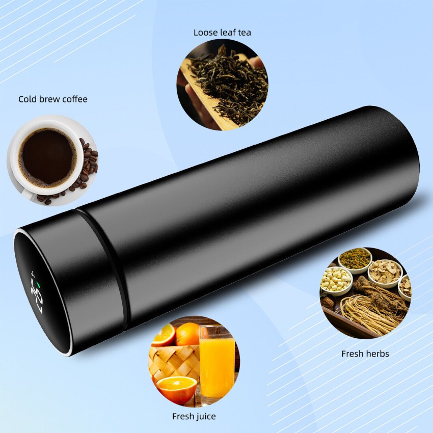 500ml Smart Thermos Water Bottle LED Digital Temperature Display Stainless Steel Coffee Thermal Mugs, Size: Medium