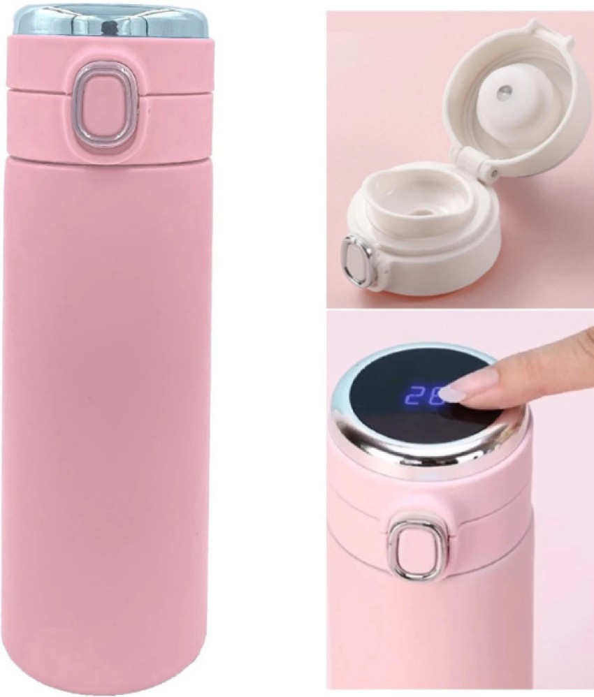 Stainless Steel Double Wall Water Bottle for Kids with LED Temperature  Display 500 ml Flip Lock