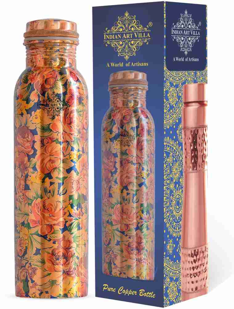 IndianArtVilla Copper Printed Bottle, Flower Design, 900 ML 900 ml Bottle - Buy  IndianArtVilla Copper Printed Bottle, Flower Design, 900 ML 900 ml Bottle  Online at Best Prices in India - Sports & Fitness