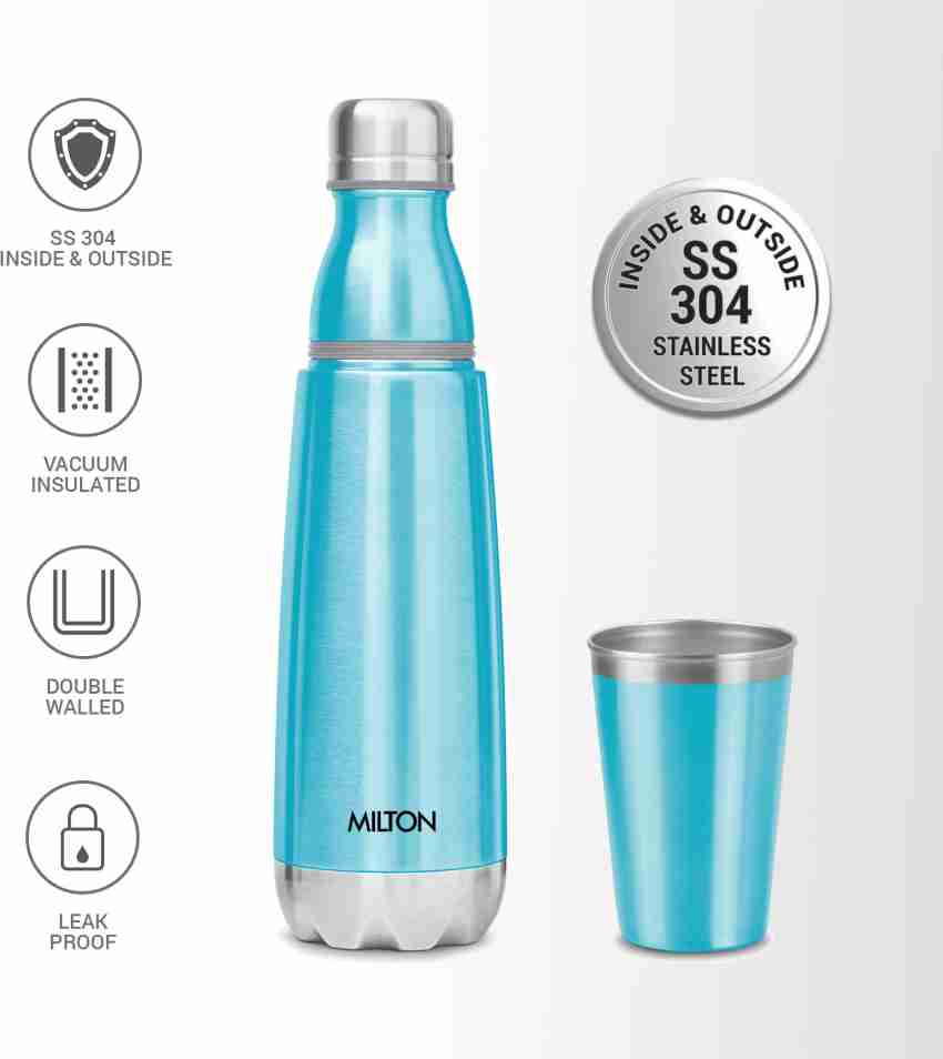 Milton 1000 Thermosteel Water Bottle with Unbreakable Tumbler 1000