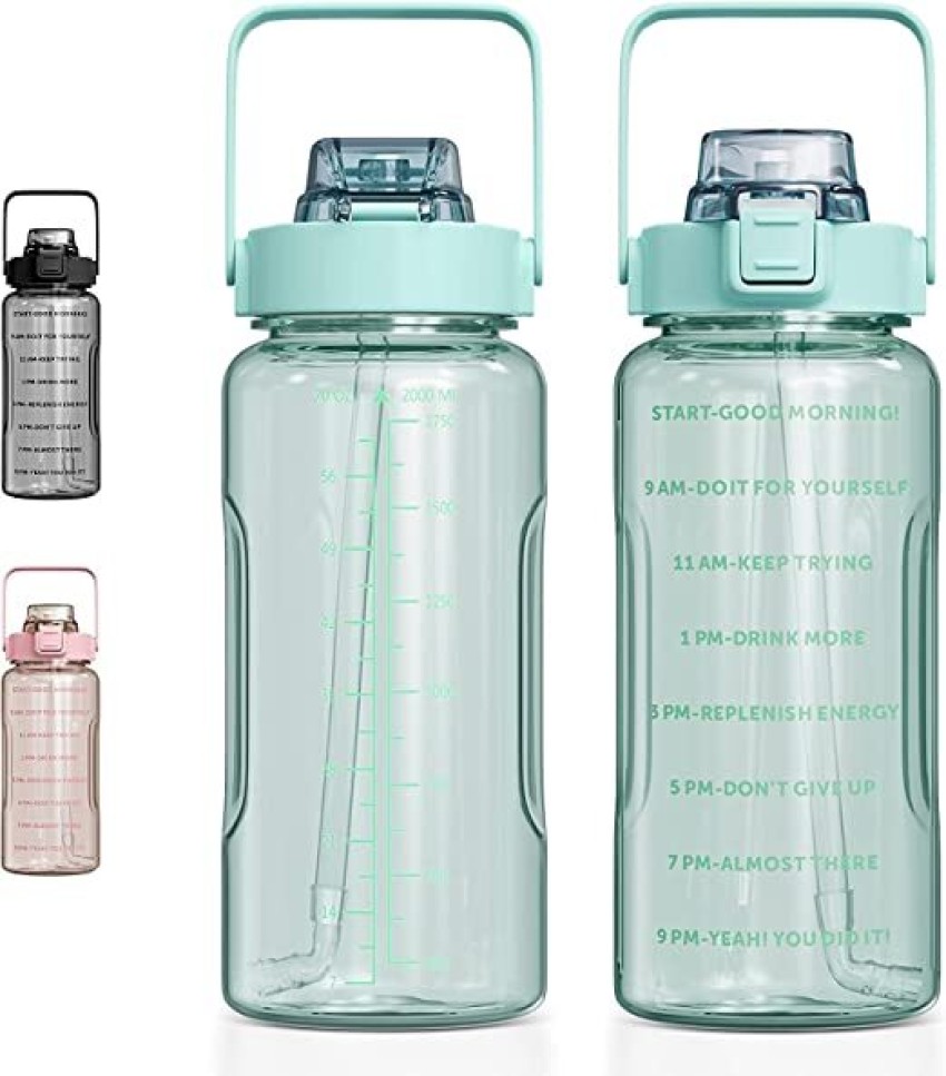 MANIBAM IMPEX Kawaii Water Bottle with Straw & Sticker No Leak