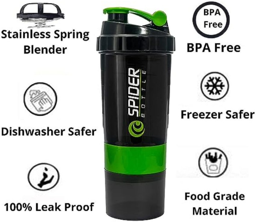 Protein Bottle Shaker 3-Pack (Black)