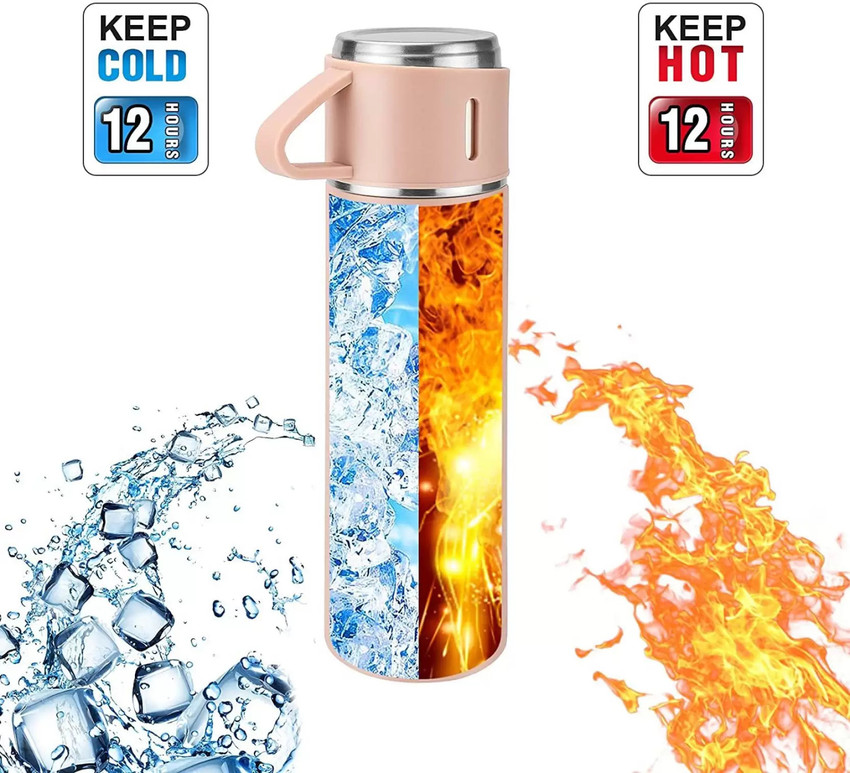 Buyist Stainless Steel Thermos Vacuum Insulated Bottle with 3 Cup