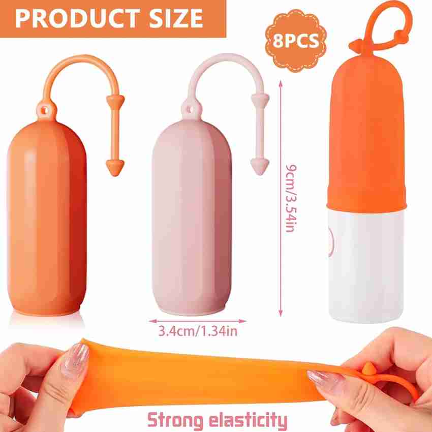 8Pcs Travel Bottle Covers,Silicone Elastic Sleeves for Trave