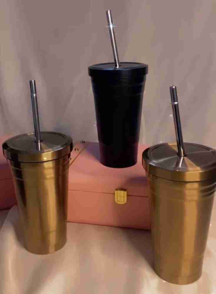 Stainless steel sipper with hot sale straw