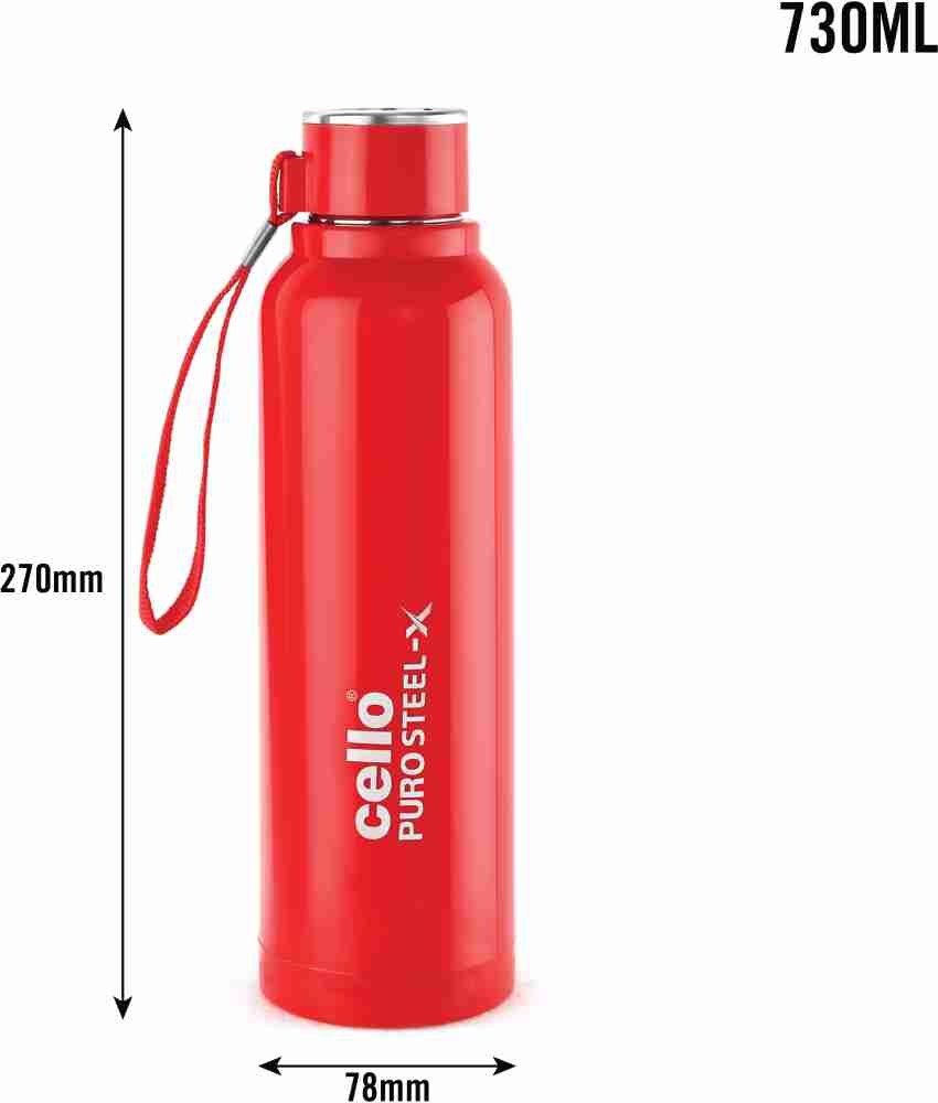 Cello Puro Plastic Sports Insulated Water Bottle,Set of 4, Assorted (900 ML)