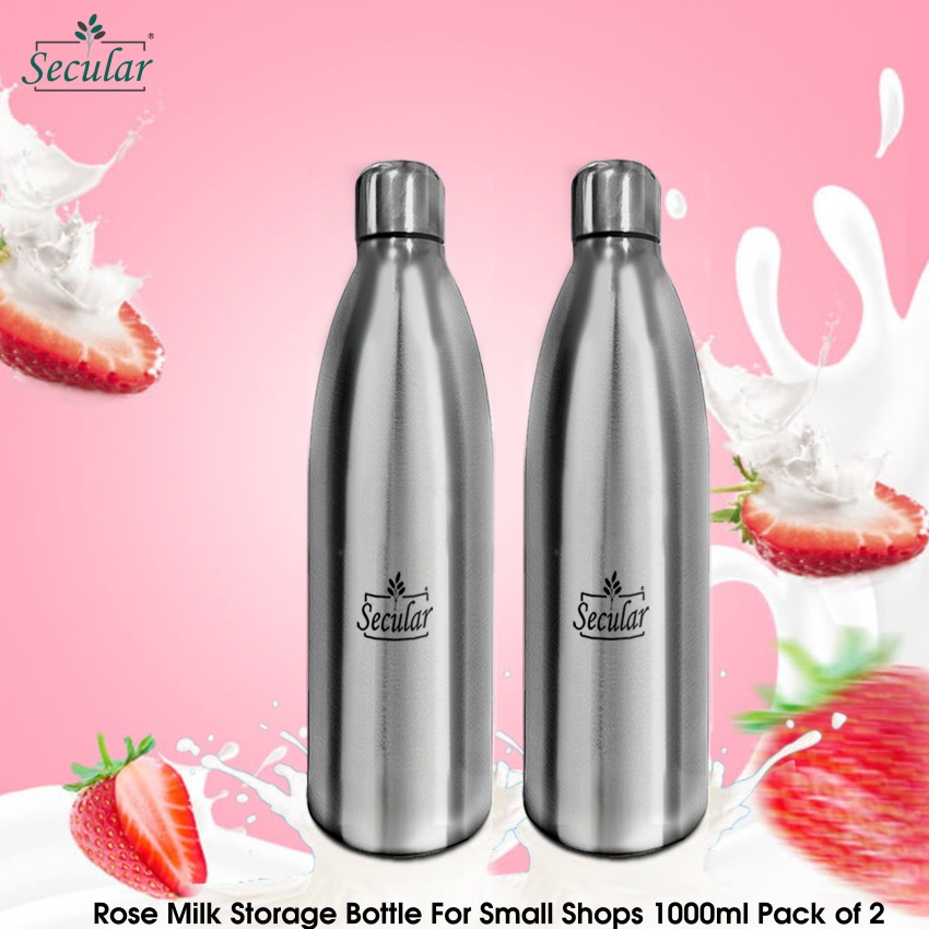 Sumeet Sleek Stainless Steel Leak-Proof Water Bottle Fridge Bottle1000ml 6  Pcs