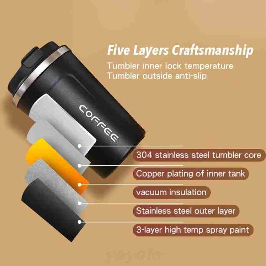 510ml Thermos Coffee Mug Stainless Steel Coffee Cup Temperature Display  Vacuum Flask Thermal Tumbler Insulated Cup Water Bottle