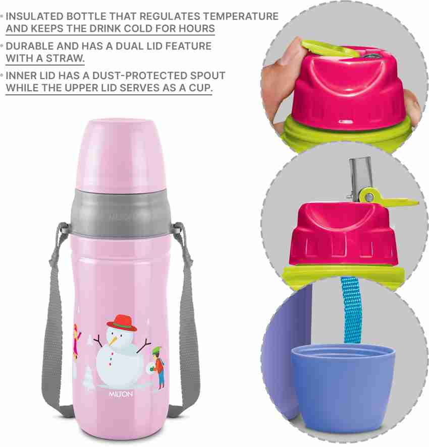 1pc Kids Insulation Cup,Water Bottle With Straw,Stainless Steel