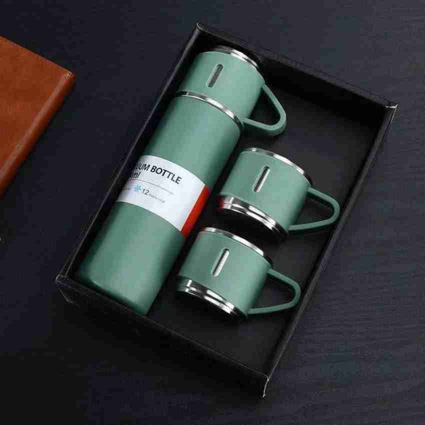 HOFAEL Hot Cold Thermos with Two Cup Coffee Mug 500 ml Leak