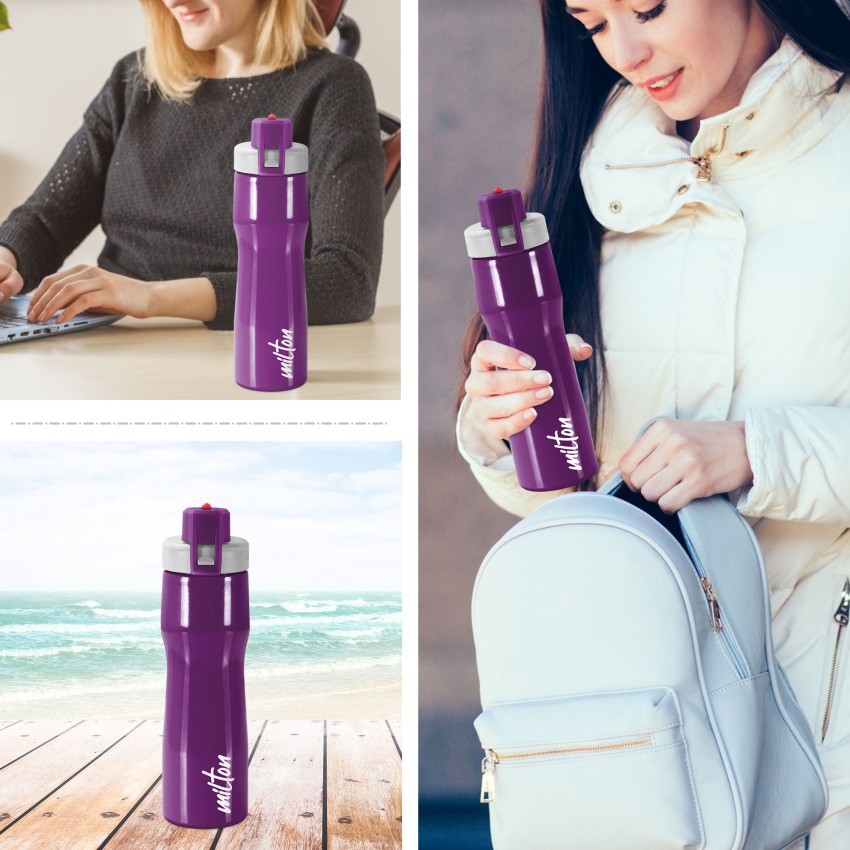 Buy Steel Water Bottle Online in India, Powder Parma Purple