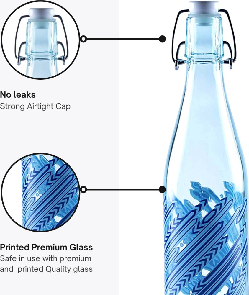 Buy Piramal Glass Water Bottle with Leak-Proof Airtight Double