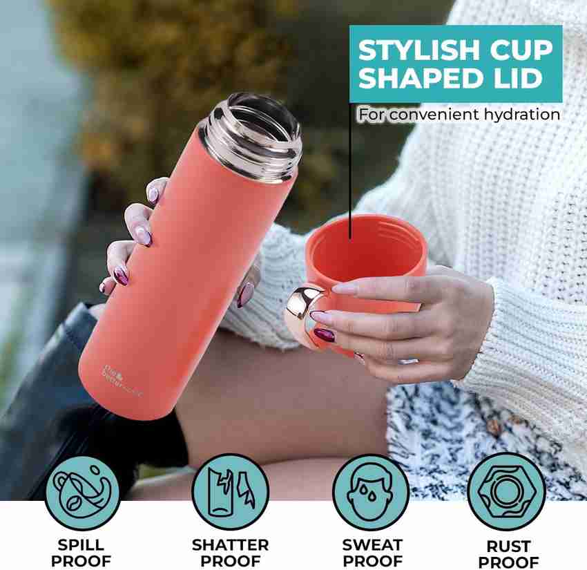 The Better Home Insulated Thermos Flask 500ml with Cup For Tea Coffee Water 500 ml Bottle With Drinking Glass