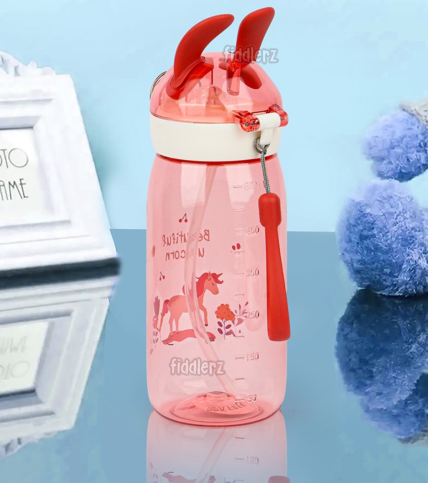 Water Bottle With Straw For Kids Cute Bear 800ml Kids Leak Proof