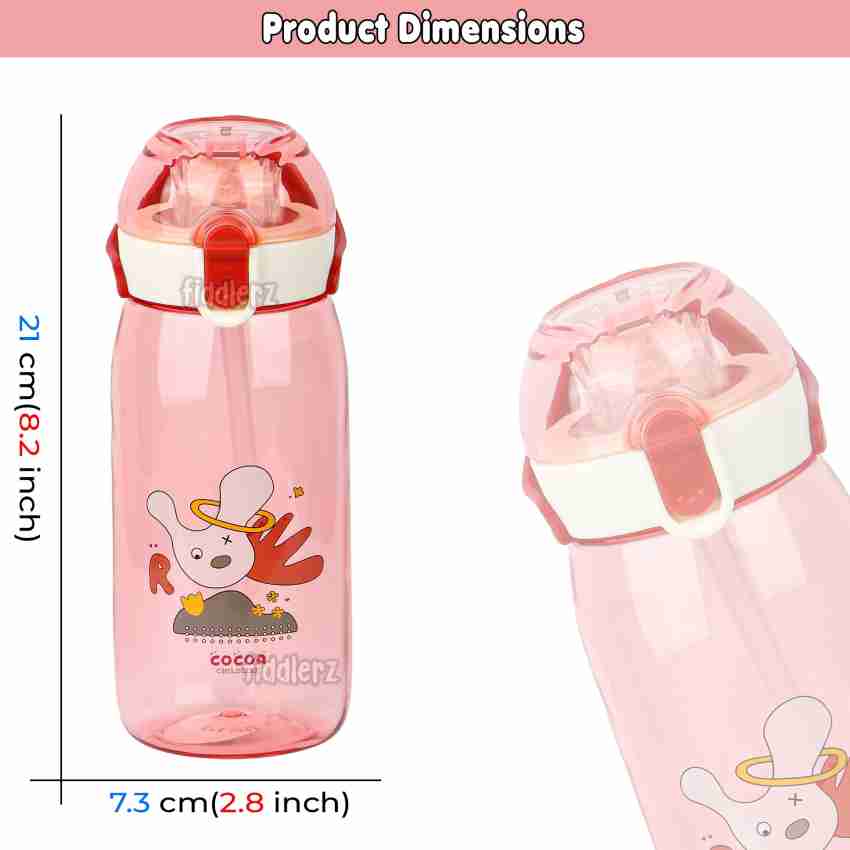 Peppa Pig, Steel, Push Button, Pink - Water Bottles Online