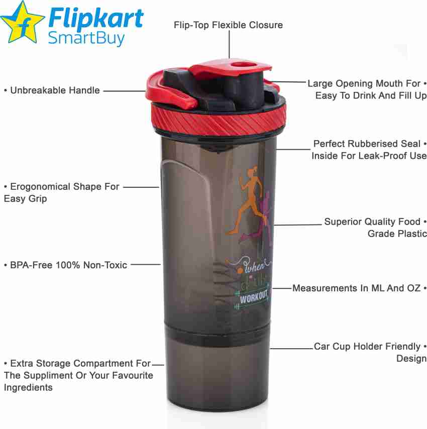 Flipkart SmartBuy Fittox Gym Shaker Bottle for Protein Shake 100% Leakproof  700 ml Bottle - Buy Flipkart SmartBuy Fittox Gym Shaker Bottle for Protein  Shake 100% Leakproof 700 ml Bottle Online at