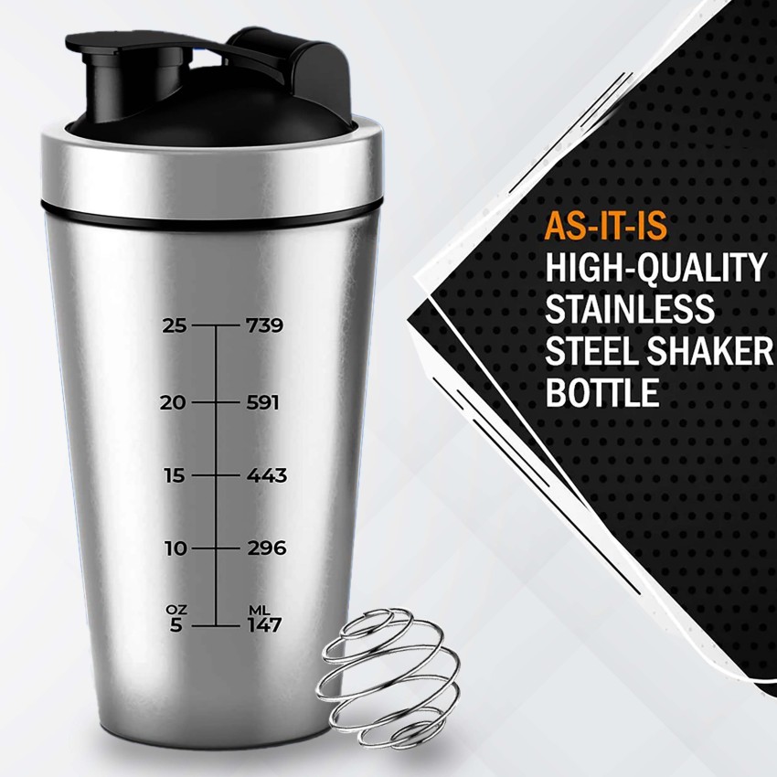 BURRDOFF Steel Shaker Protein Shaker Bottle for Gym Protein Shaker
