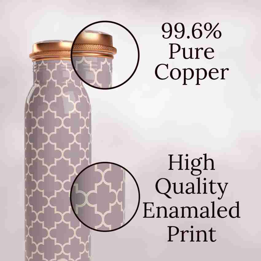 Grey Printed Copper Bottle (1L)