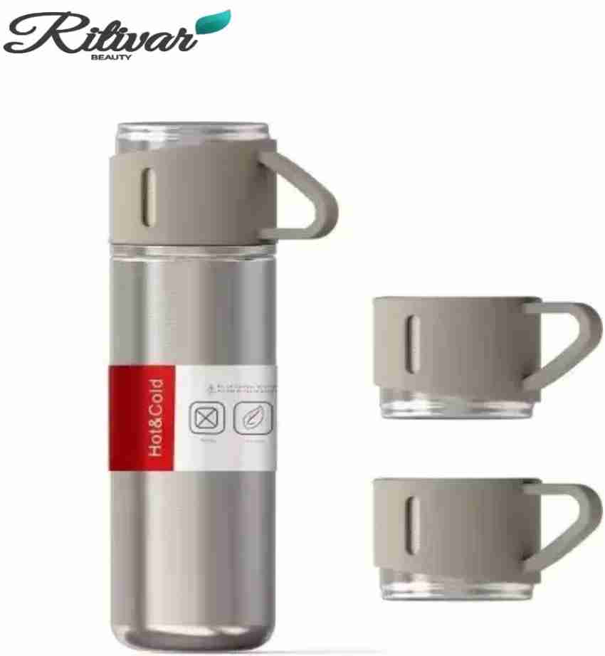 RITIVAR Vacuum Flask set 3 Cup set for Hot & Cold Drink 500 ml