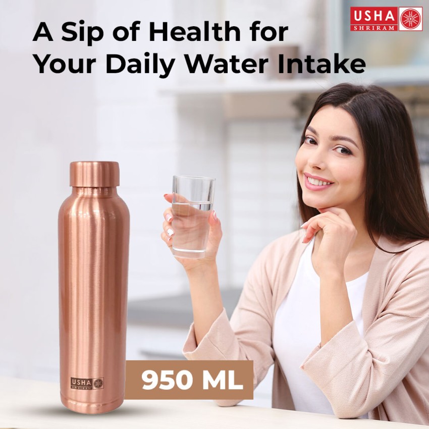 Usha Shriram Pure Copper Water Bottle (10Pcs), 950ml Tambe Ki Botal, Kids &  Adults, Leak-Proof 950 ml Bottle - Buy Usha Shriram Pure Copper Water Bottle  (10Pcs), 950ml Tambe Ki Botal, Kids & Adults