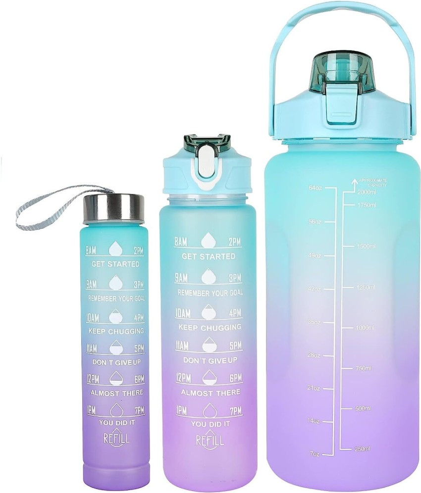 Jesal Leakproof Tritan PC Plastic sport 3 in 1 Set Motivational Water Bottle  3300 ml Bottle - Buy Jesal Leakproof Tritan PC Plastic sport 3 in 1 Set  Motivational Water Bottle 3300