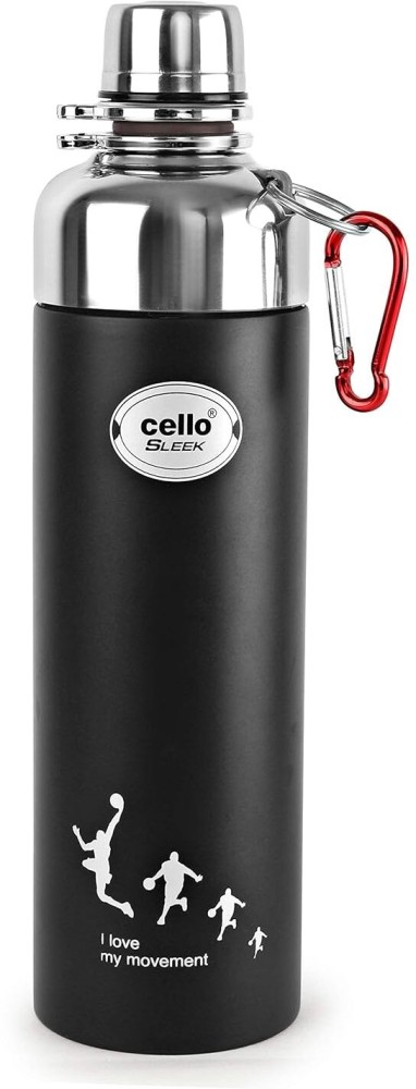 Cello Beatle Stainless Steel Double Walled Water Bottle, Hot and