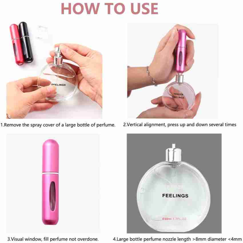 3pcs 6ml Portable Mini Refillable Perfume Atomizer Empty Glass Spray Bottle