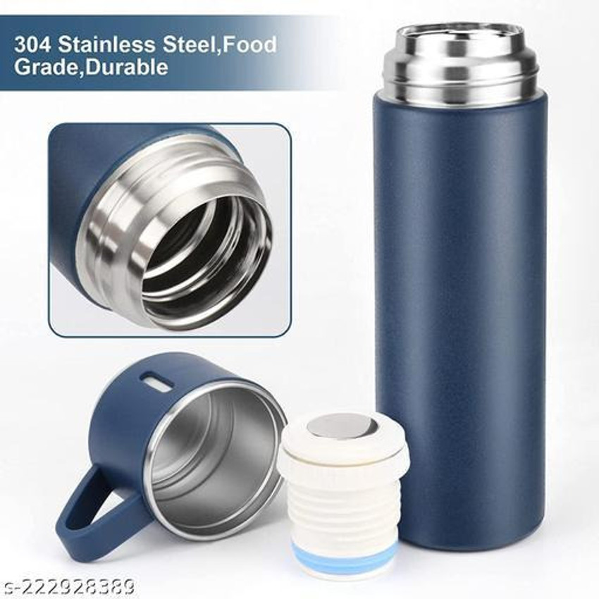 Me billa Flask Gift Set with Two Cups Hot Cold Steel Thermos
