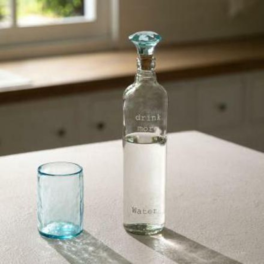 Buy Square glass water bottle with ceramic stopper Online - Ellementry