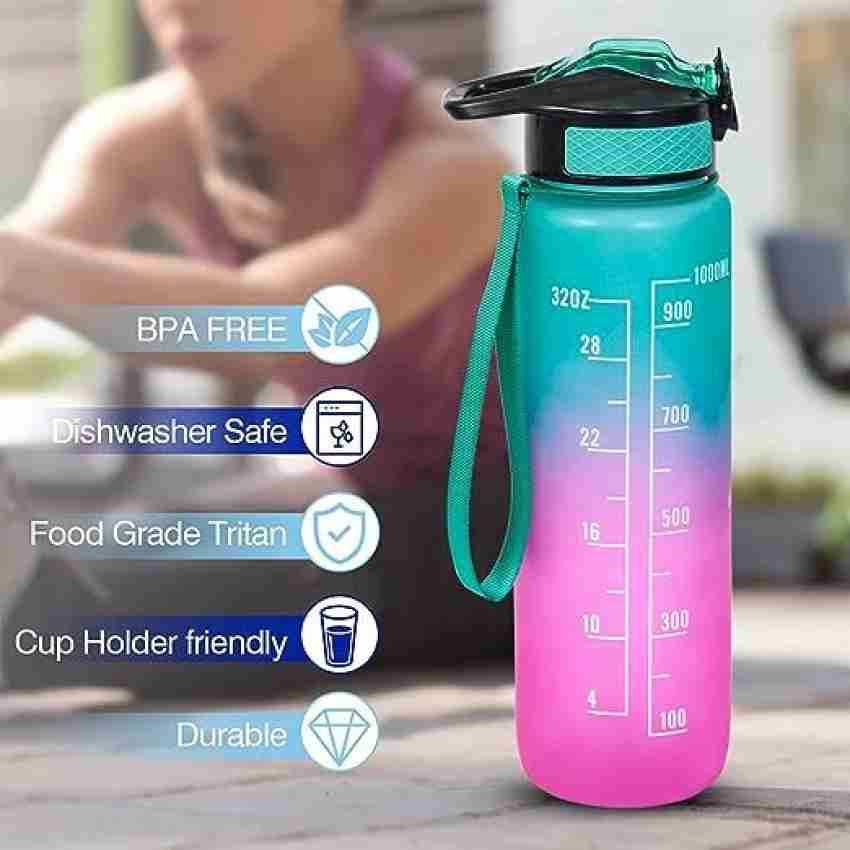 Tupperware Plastic Water Bottle With Time Marker, 1000 mL