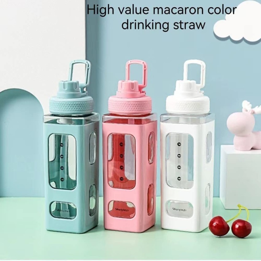 300/400/700ML Plastic Water Bottle With Straw Girls Kids Large