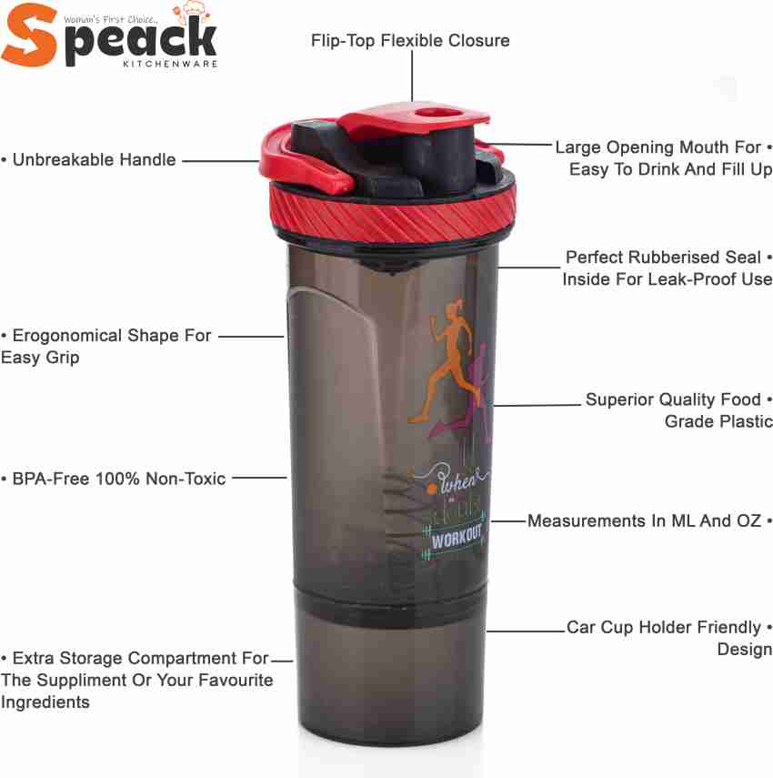 Gym & Tonic Plastic Shaker Bottle | Holds Ounces