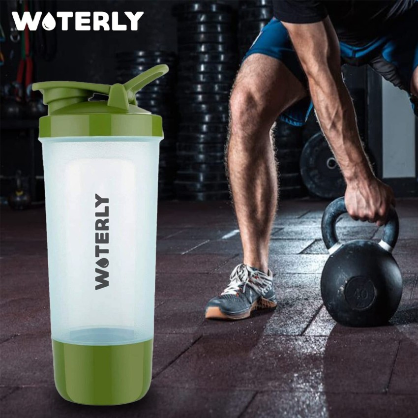 Leak-proof Protein Powder Sports Shaker Bottle With Ball, 600ml