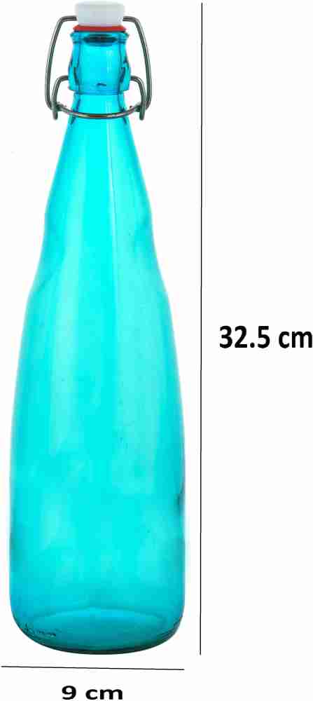 MACHAK Glass Water Bottle For Fridge With Flip Cap, 1 Litre