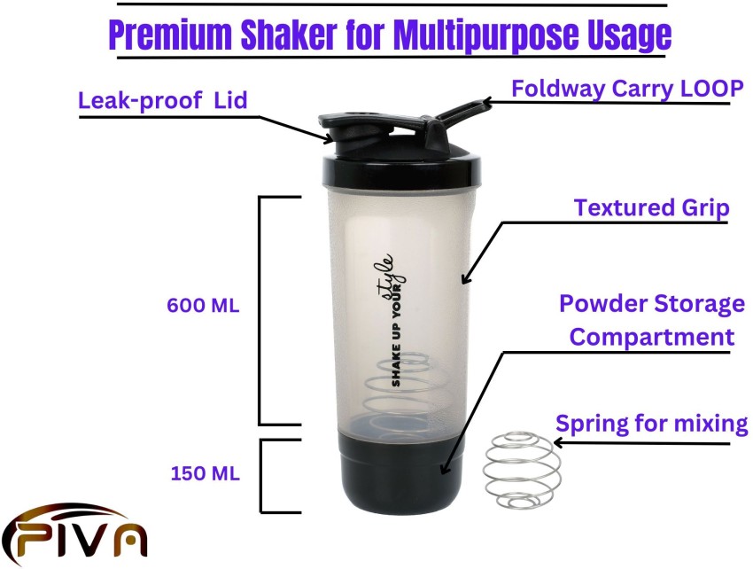 Stainless Steel 600ML PRO SHAKER GYM BOTTLE, Use For Storage: Water