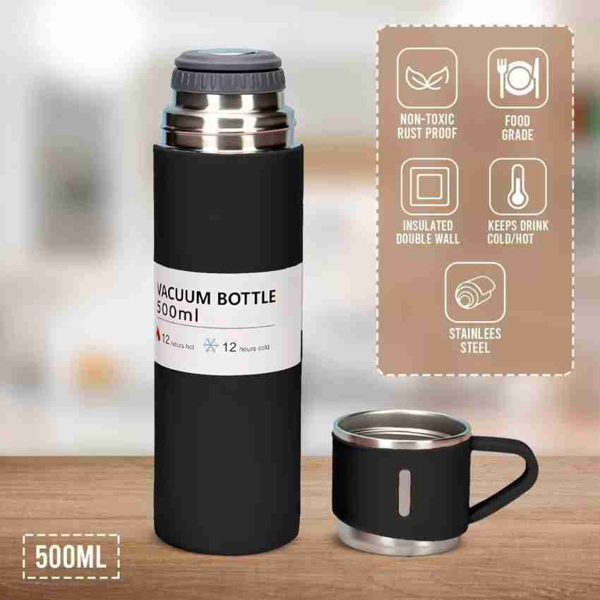 ICONIX Vacuum Flask set 3Cup set for Hot & Cold Drink BPA Free Grey with  Silicon Brush 500 ml Flask - Buy ICONIX Vacuum Flask set 3Cup set for Hot &  Cold
