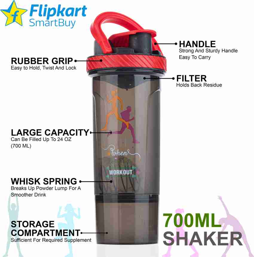 Flipkart SmartBuy Fittox Gym Shaker Bottle for Protein Shake 100% Leakproof  700 ml Bottle - Buy Flipkart SmartBuy Fittox Gym Shaker Bottle for Protein  Shake 100% Leakproof 700 ml Bottle Online at