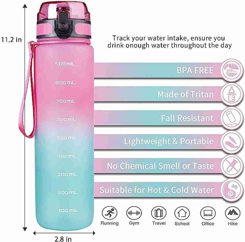 Collapsible Pink Ombre Water Bottle