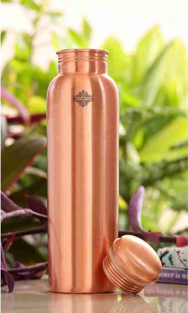 Indian handmade 100% Pure Copper Diamond yoga Leak Proof online water Bottle 1000 ML