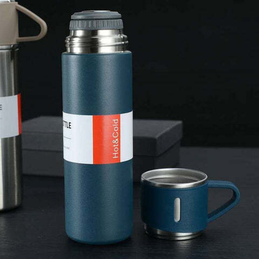 ICONIX Vacuum Flask set 3Cup set for Hot & Cold Drink BPA Free Grey with  Silicon Brush 500 ml Flask - Buy ICONIX Vacuum Flask set 3Cup set for Hot &  Cold